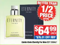 Direct Chemist Outlet Calvin Klein Eternity For Men EDT offer