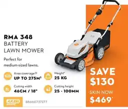 STIHL Stihl Rma 348 Battery Lawn Mower offer