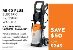 STIHL RE 90 PLUS Electric Pressure Washer offer