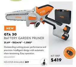 STIHL Stihl GTA 30 Battery Garden Pruner offer