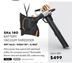 STIHL Stihl Battery Vacuum Shredder offer
