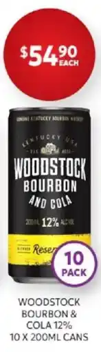 Harry Brown Woodstock Bourbon & Cola offer