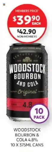 Harry Brown Woodstock Bourbon and Cola Original offer