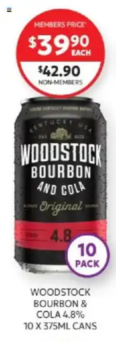 Woodstock Bourbon and Cola Original