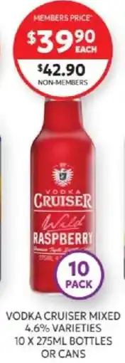 Harry Brown Vodka Cruiser Wild Raspberry offer