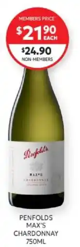 Harry Brown Penfolds Max's Chardonnay offer