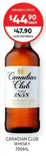 Harry Brown Canadian Club Whisky offer