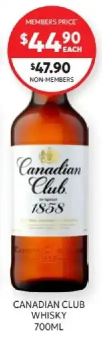 Harry Brown Canadian Club Whisky offer