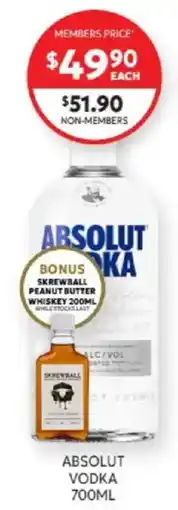 Harry Brown Absolut Vodka offer