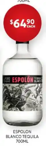 Harry Brown Espolon Blanco Tequila offer