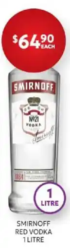 Harry Brown Smirnoff Red Vodka offer