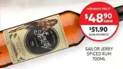 Harry Brown Sailor Jerry Spiced Rum offer