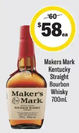 Liquorland Maker's Mark Kentucky Straight Bourbon Whisky offer