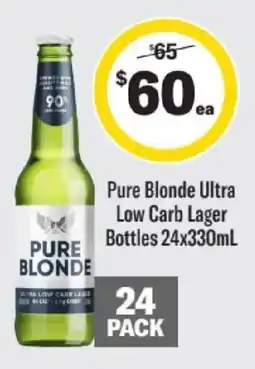 Liquorland Pure Blonde Ultra Low Carb Lager offer