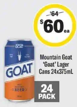 Liquorland Mountain Goat 'Goat' Lager offer
