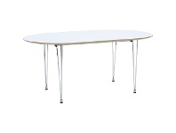 LivingStyles Omeo Extendable Dining Table, 170cm-220cm, White / Chrome offer