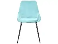 LivingStyles Domo Commercial Grade Velvet Fabric Dining Chair, Sky Blue offer