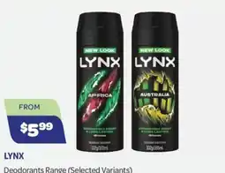Health Save Lynx Deodorants Range offer