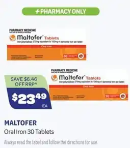 Health Save Maltofer Oral Iron 30 Tablets offer
