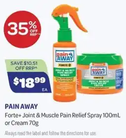 Health Save Pain Away Forte+ Joint & Muscle Pain Relief Spray or Cream offer