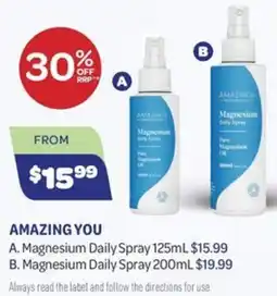 Health Save Amazing You Magnesium Daily Spray offer
