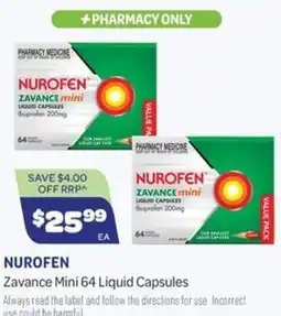 Health Save Nurofen Zavance Mini Liquid Capsules offer