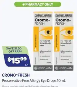 Health Save Cromo-Fresh Preservative Free Allergy Eye Drops offer