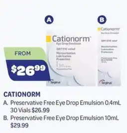 Health Save Cationorm Eye Drop Emulsion offer