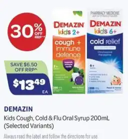 Health Save Demazin Kids Cough, Cold & Flu Oral Syrup offer