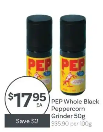 PEP Whole Black Peppercorn Grinder