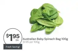 IGA Australian Baby Spinach Bag offer