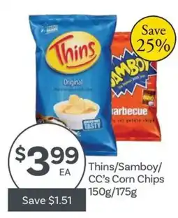 IGA Thins/Samboy/CC's Corn Chips offer
