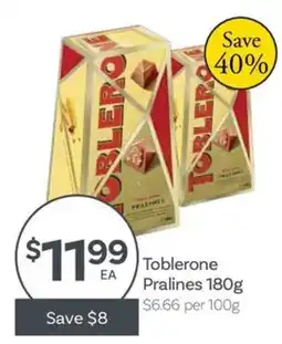 IGA Toblerone Pralines offer