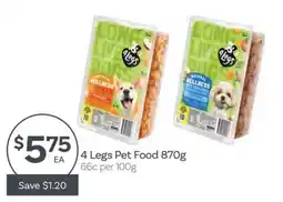 IGA 4 Legs Pet Food offer