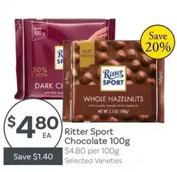 IGA Ritter Sport Chocolate offer