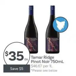IGA Tamar Ridge Pinot Noir offer