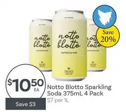 IGA Notto Blotto Sparkling Soda offer