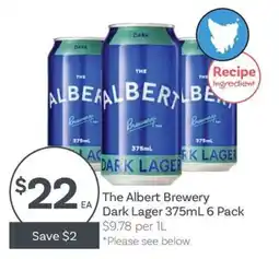 IGA The Albert Brewery Dark Lager offer