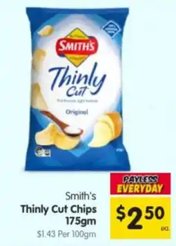 Spar Smith's Thinly Cut Chips offer