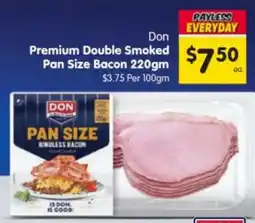 Spar Don Premium Double Smoked Pan Size Bacon offer