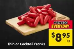 Spar Thin or Cocktail Franks offer