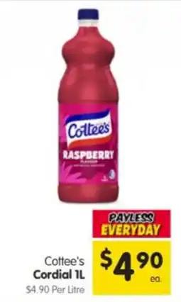 Spar Cottees Cordial offer
