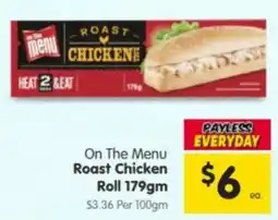 Spar On The Menu Roast Chicken Roll offer