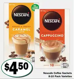 Friendly Grocer Nescafe Coffee Sachets 8-10 Pack Varieties offer