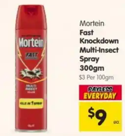 Spar Mortein Fast Knockdown Multi-Insect Spray offer