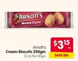 Spar Arnott's Cream Biscuits offer