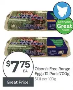 IGA Olson's Free Range Eggs offer