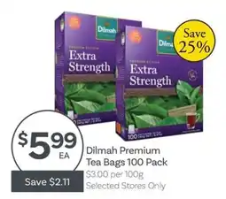 IGA Dilmah Premium Tea Bags offer