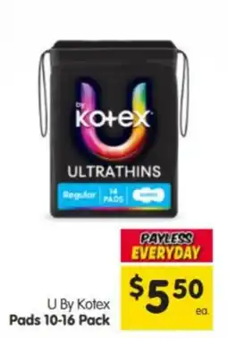 Spar U By Kotex Pads offer
