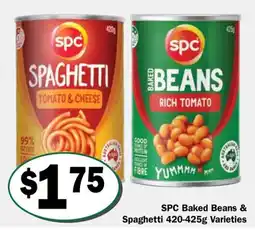 Friendly Grocer SPC Baked Beans & Spaghetti Varieties offer